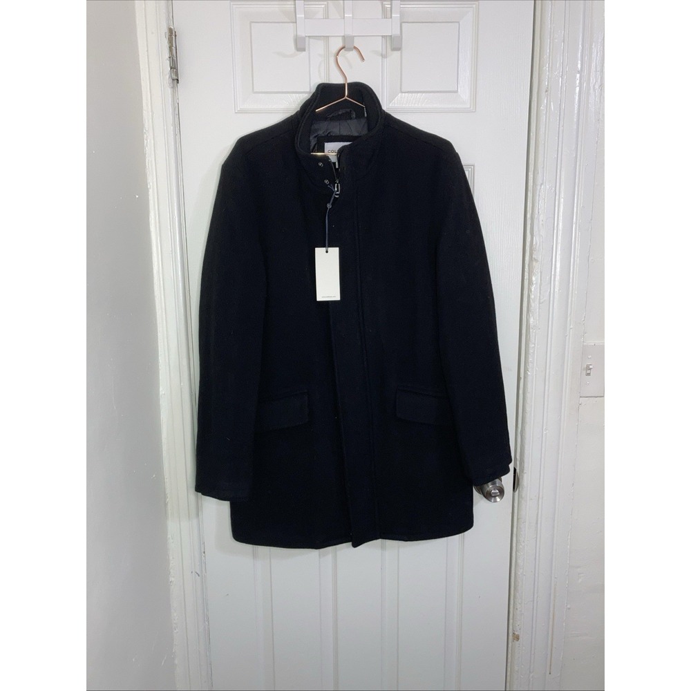 Cole Haan Signature Wool Blend Black‎ Peacoat Men's Size Medium NWT